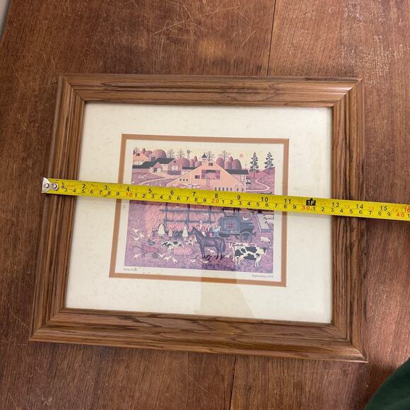 Charles Wysocki VINTAGE Farm Folk Frame Print‎ 12 x 14 inches - Picture 10 of 10